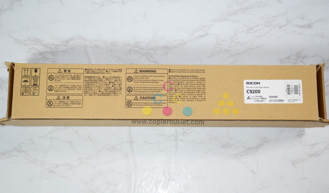 New Genuine Ricoh Pro C9200, C9210 Yellow Toner Cartridges 828566 (other MPN 828511)