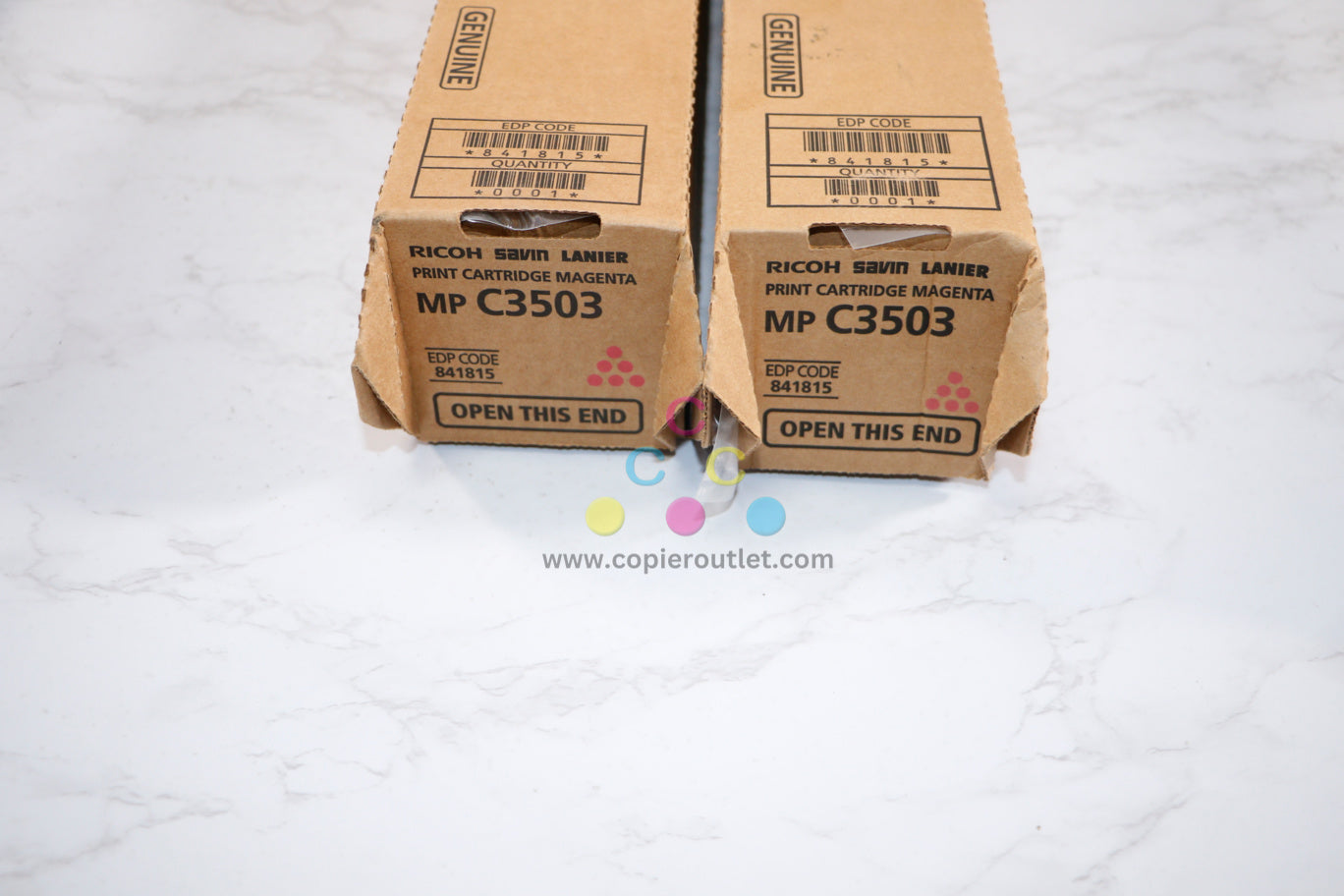 Lot of 2 New OEM Ricoh MPC3003, MPC3004, MPC3503 Magenta Toners 841815