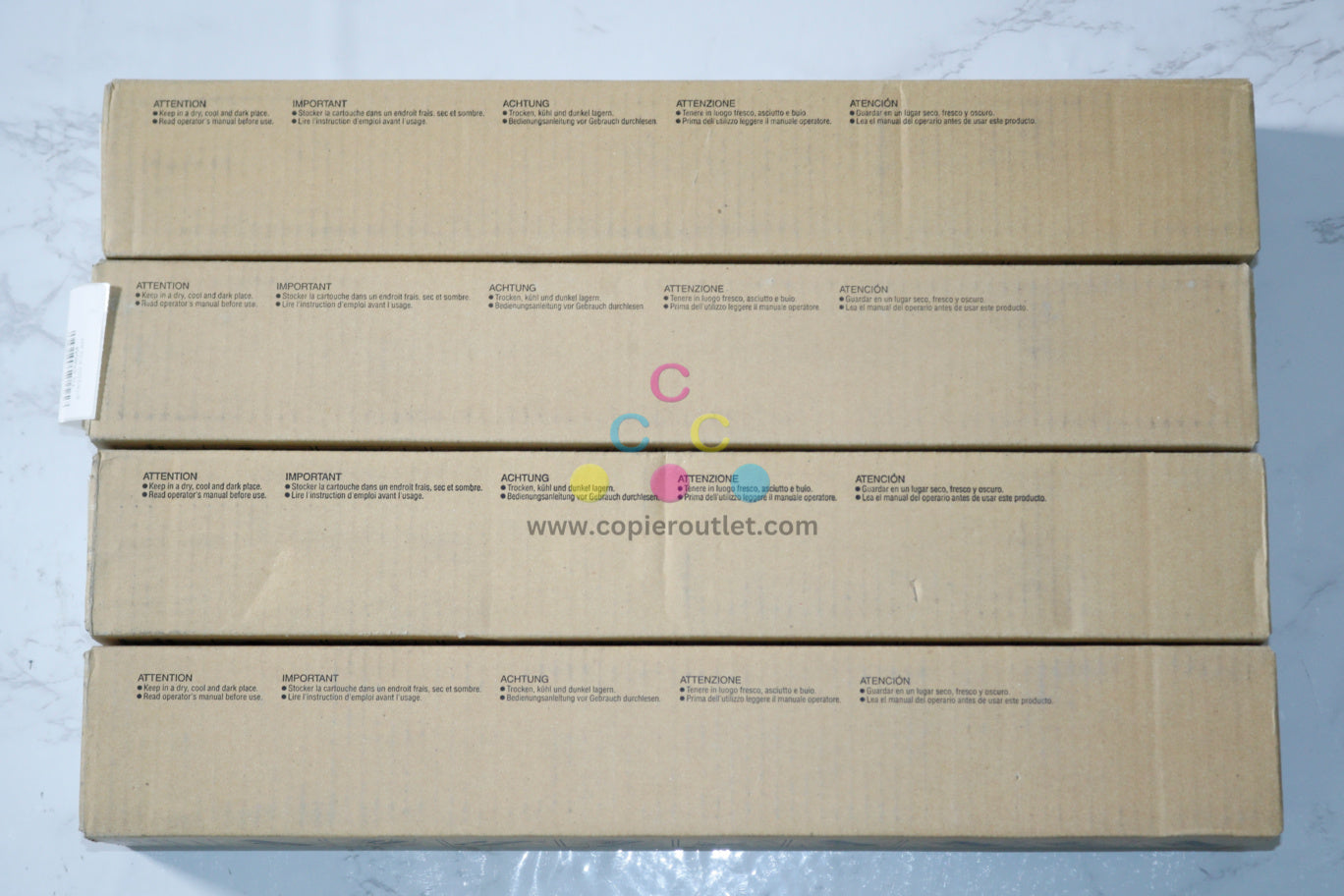 4 New OEM Muratec MFX-C5580N / C4580N, TS5580/TS-5580 CMYK Toner Cartridges