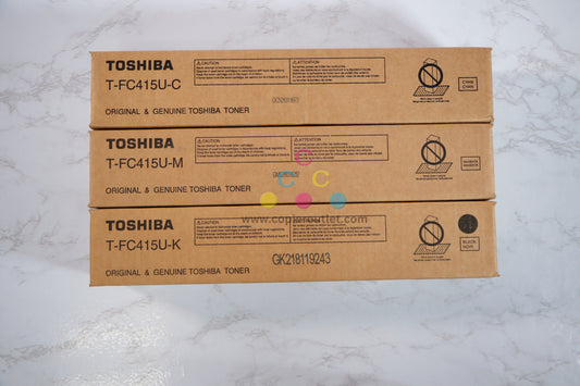 3 Open OEM Toshiba eStudio 2515AC,3015AC,3515AC,4515AC CMK Toner Set T-FC415U