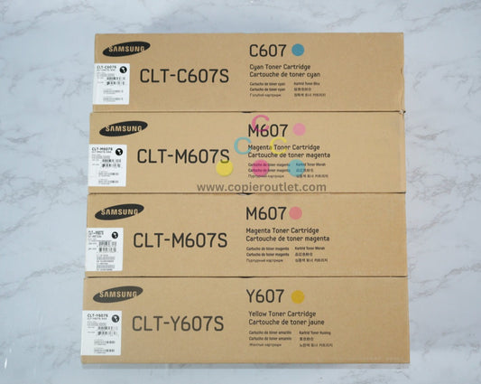 4 OEM Samsung MultiXpress CLX-9250ND,9352NA CMMY Toners CLT-C607S,M607S,Y607S