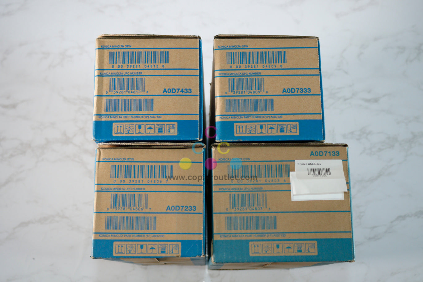 4 OEM Konica MagiColor 8650dn CMYK Toners A0D7133,A0D7233,A0D7333,A0D7433