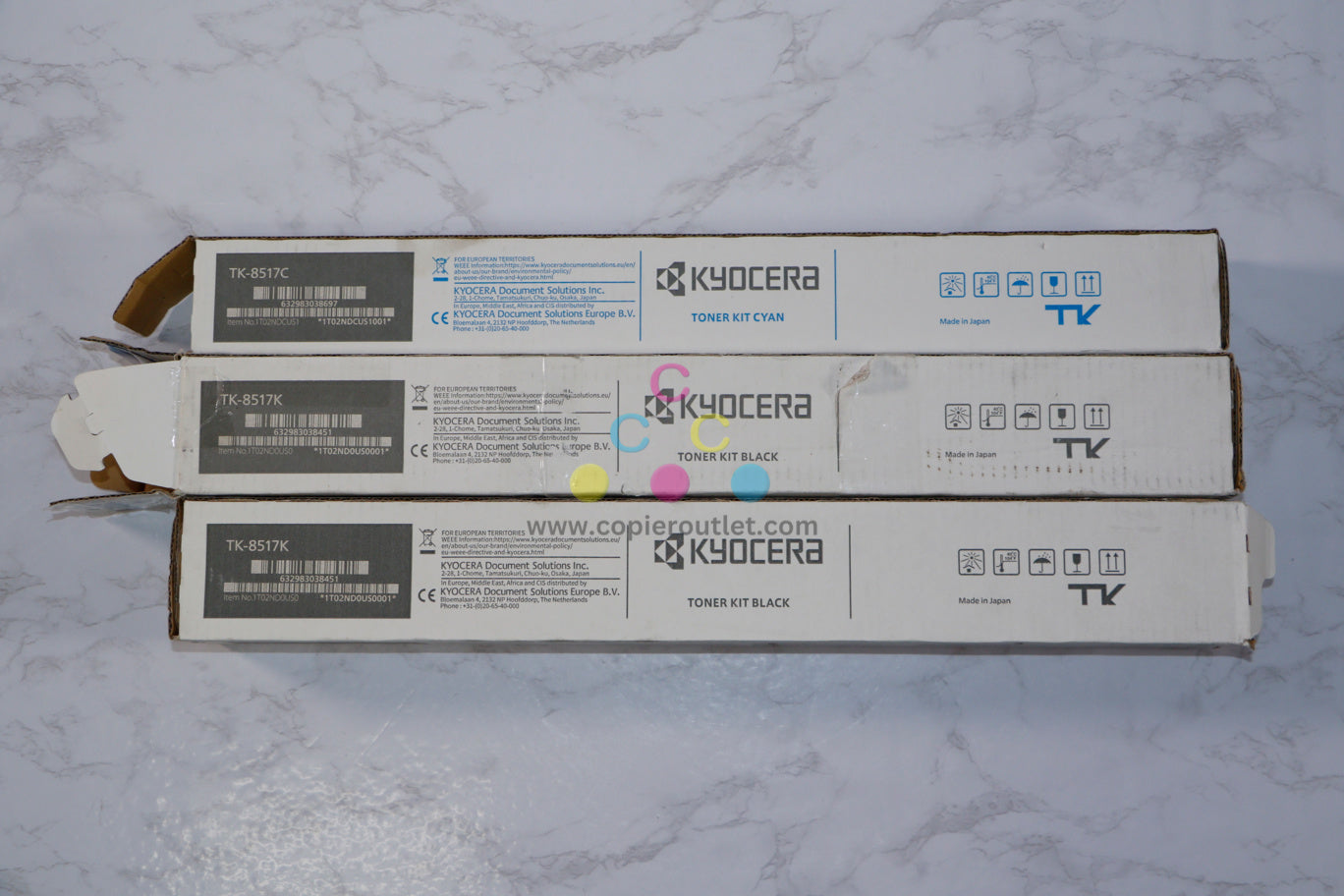 Open Box OEM Kyocera TASKalfa5052ci 5053ci 6052ci 6053ci Toners TK-8517CKK Set