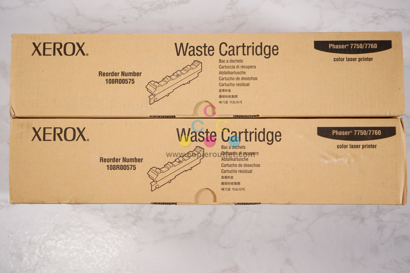 2 OEM Xerox Phaser 7750,7760 Waste Containers 108R00575 Same Day Shipping