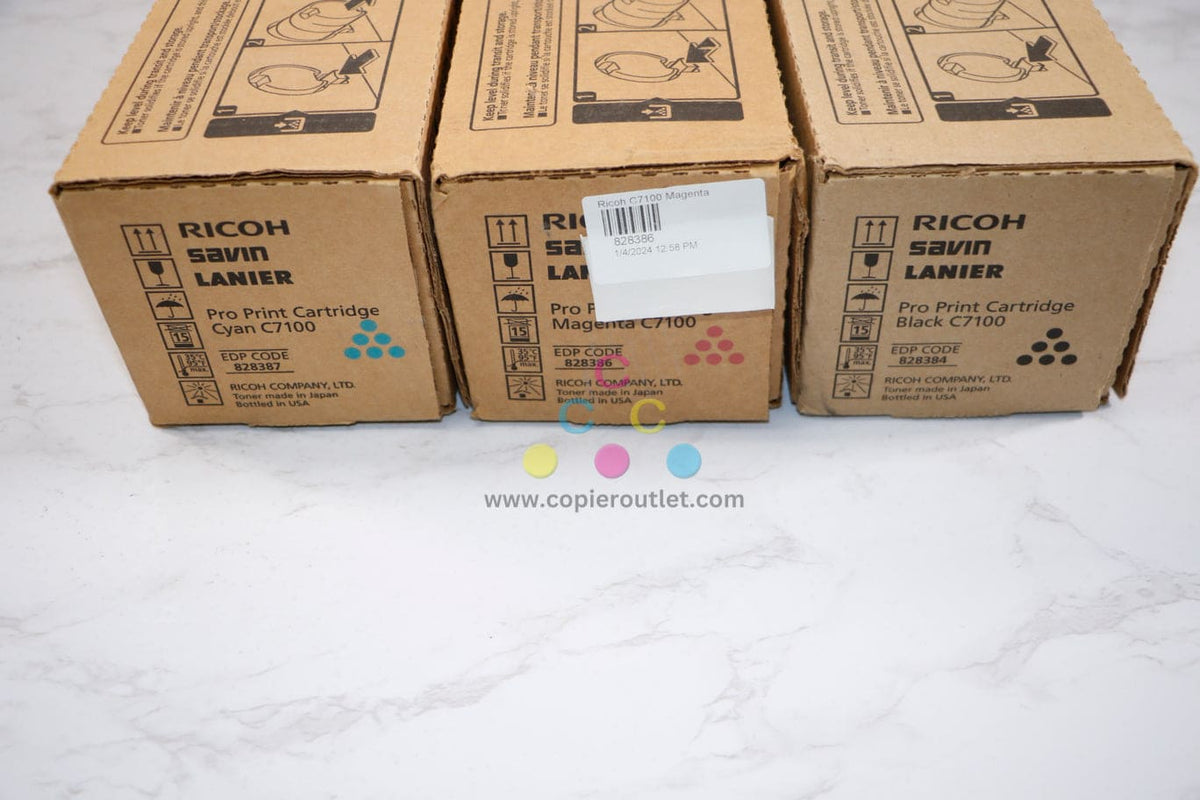828384 Ricoh Pro New OEM Ricoh Pro C7110SX CMK Toner Set 828384,828386,828387 Same Day