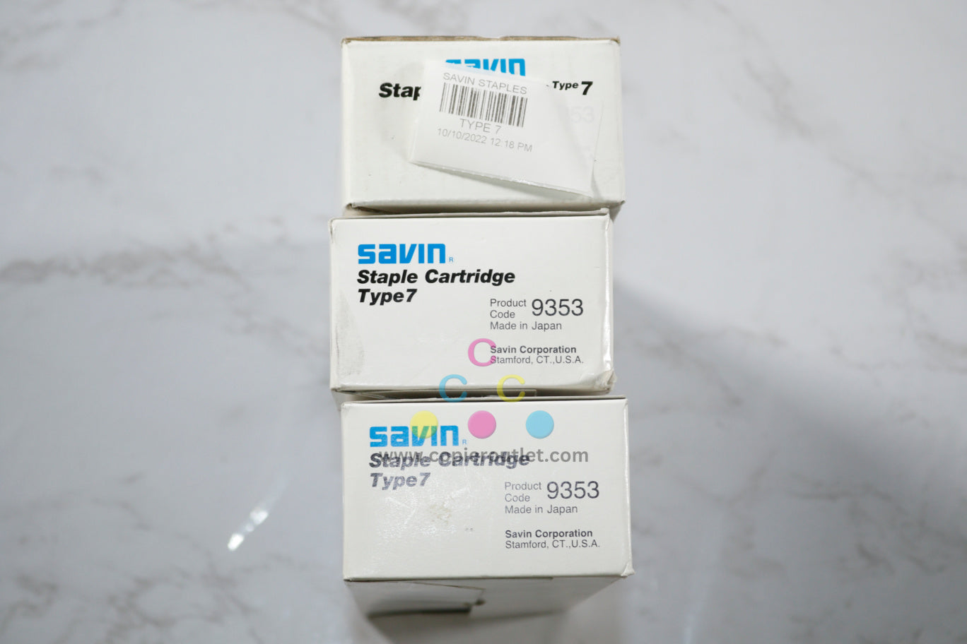 3 New OEM Savin 2070DP,2555,9500,9600 Type 7 Staple Cartridges 209309, 560R-SA