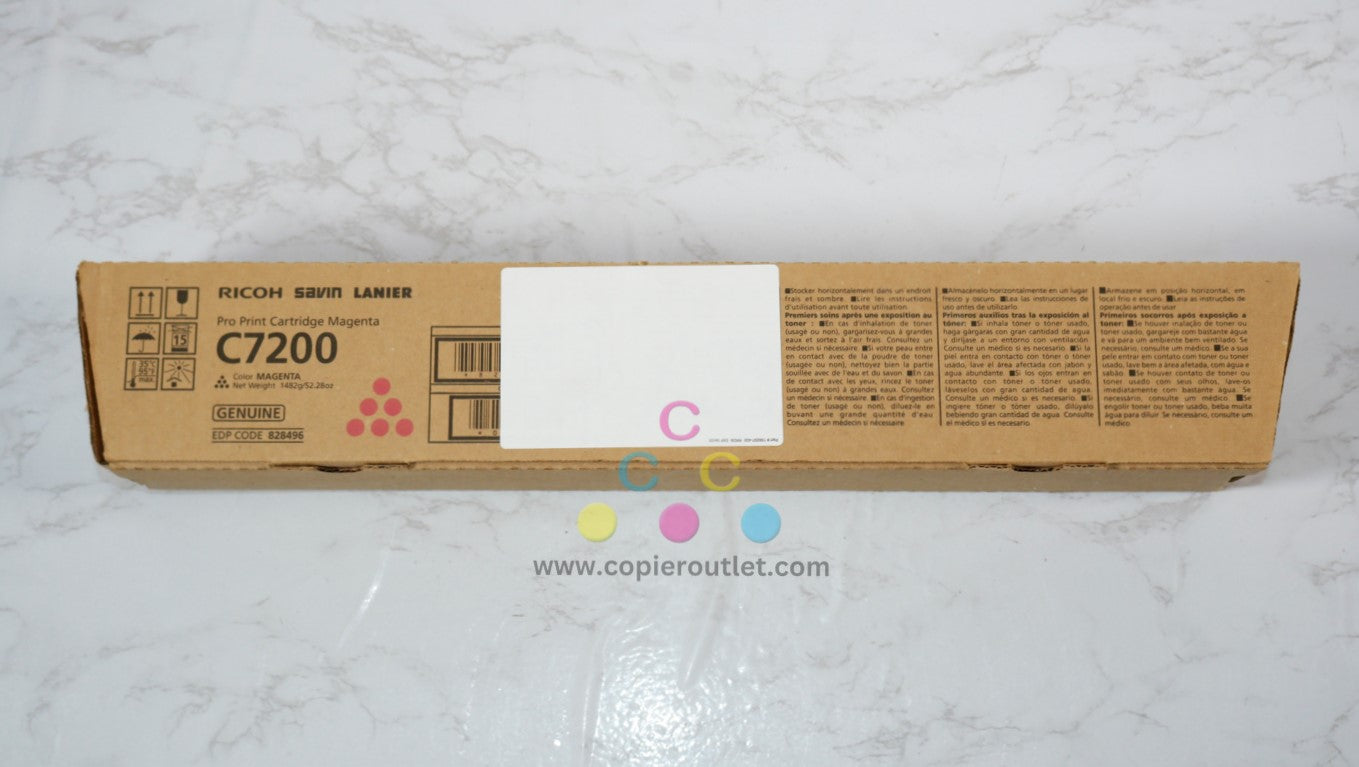 New Genuine Ricoh Savin Lanier Pro C7200e, C7210 Magenta Toner Cartridge 828496