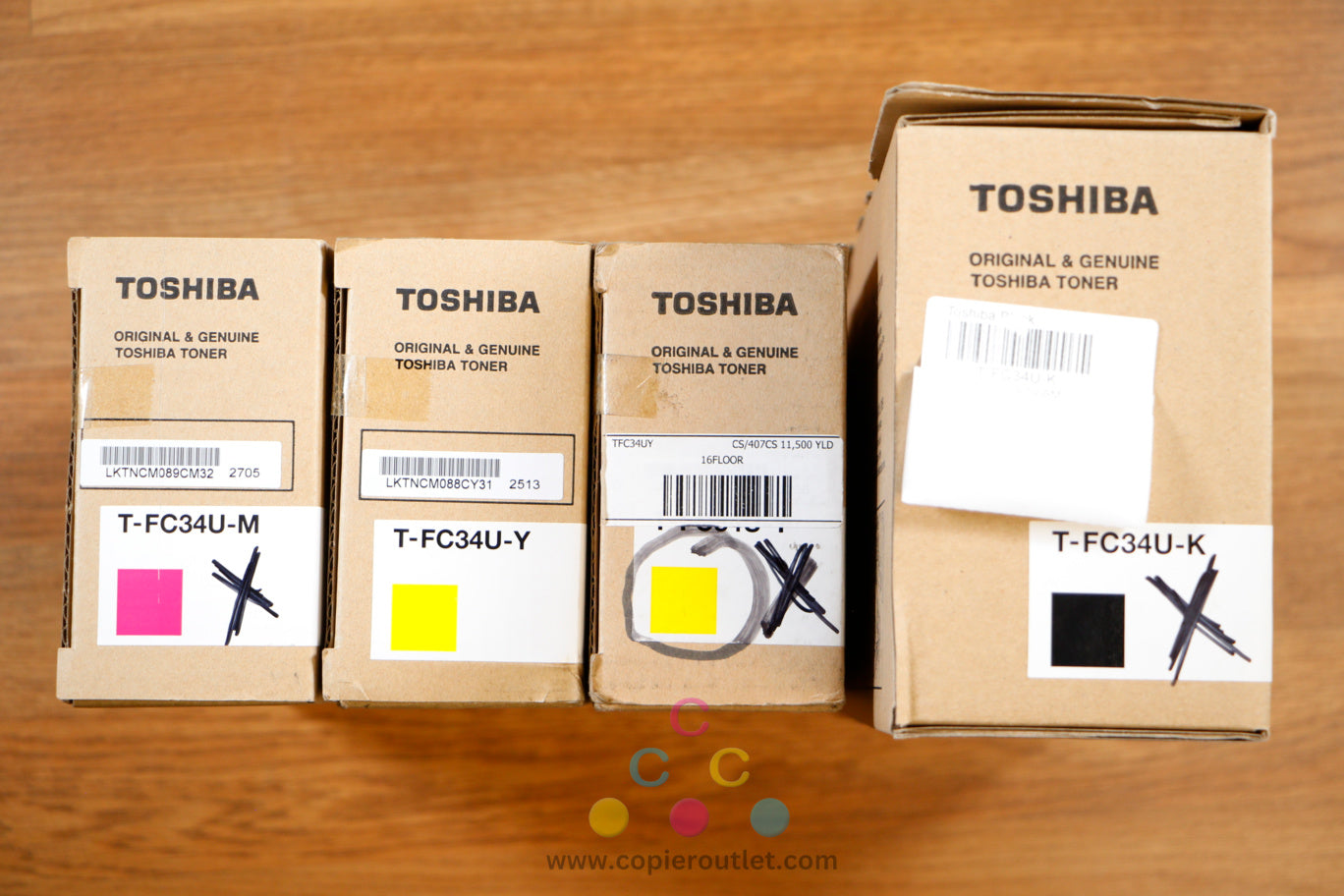 Toshiba T-FC34U MYYK Toner Cartridges eSTUDIO 287CS 287CSL 347CS 347CSL 407CS !!