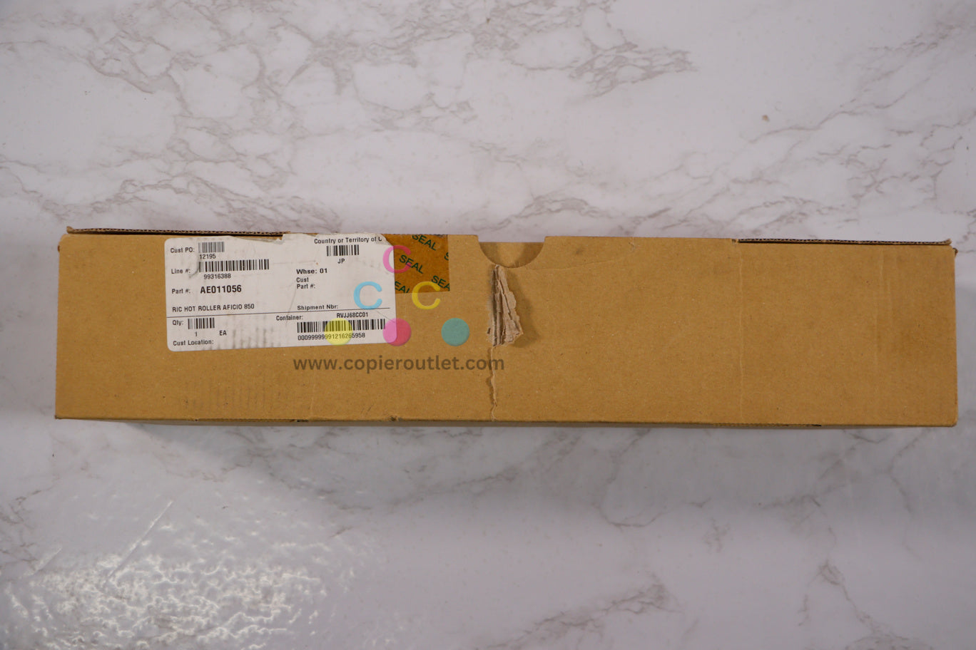 Open Box Genuine Ricoh AF1050,1085,1105,2090 Upper Fuser Roller AE01-1056 / AE011056