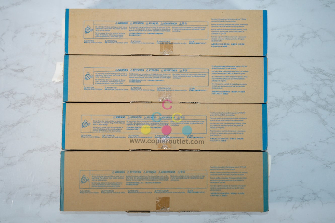 4 OEM Konica MagiColor 8650dn CMYK Toners A0D7133,A0D7233,A0D7333,A0D7433