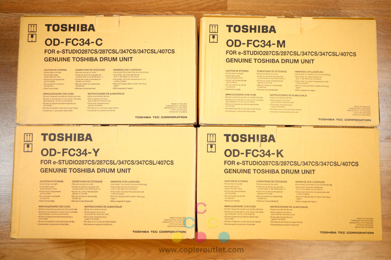 Genuine Toshiba OD-FC34 CMYK Drum Unit eSTUDIO 287CS 287CSL 407CS Same Day Ship