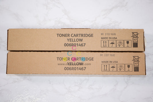 2 New OEM Xerox WorkCentre 7525,7530,7535 Yellow Toners 006R01467 Same day Ship