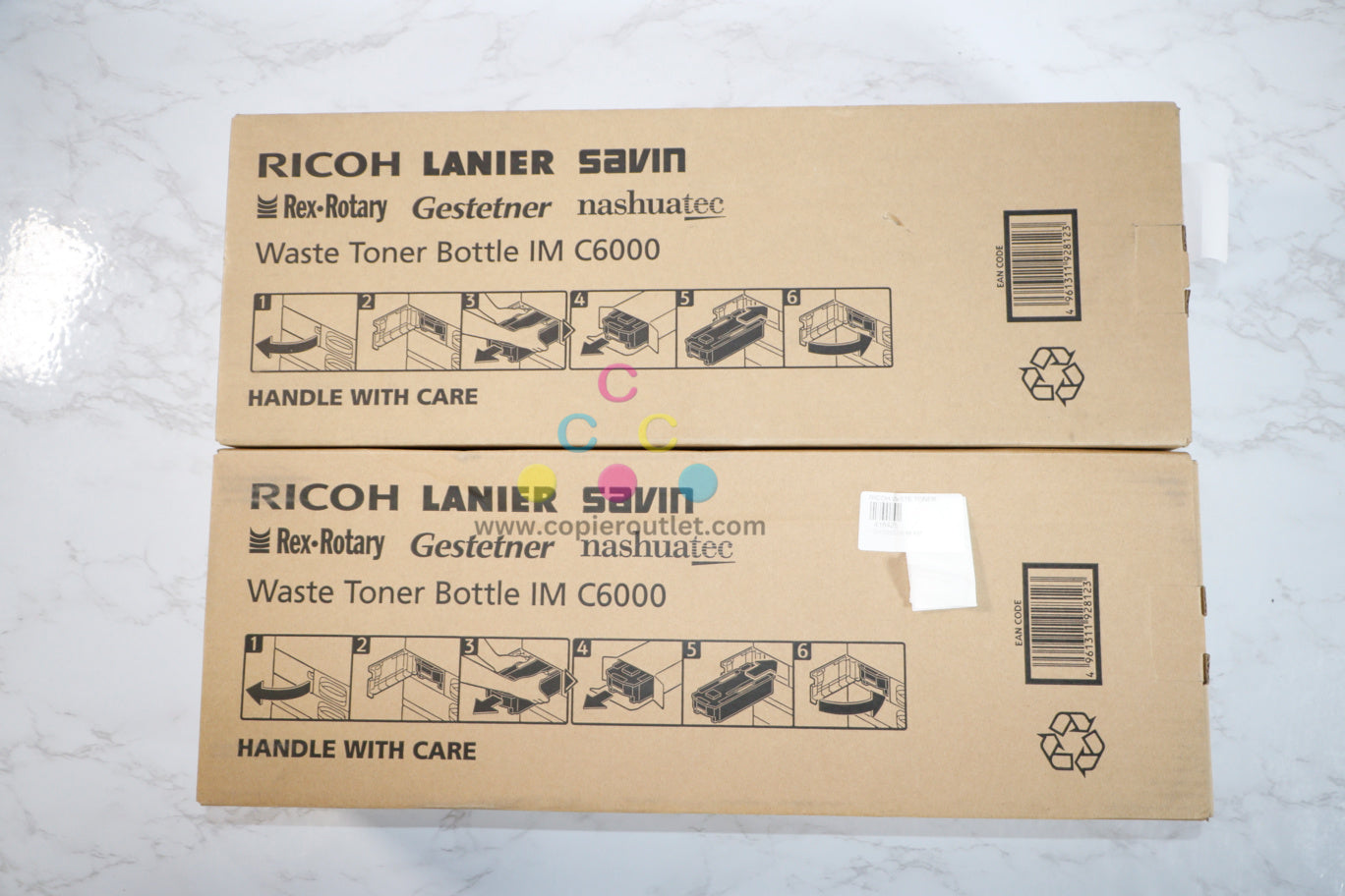 2 New OEM Ricoh IM C2000,IM C2500,IM C2510 Waste Toner Bottles 418425(M974-84)