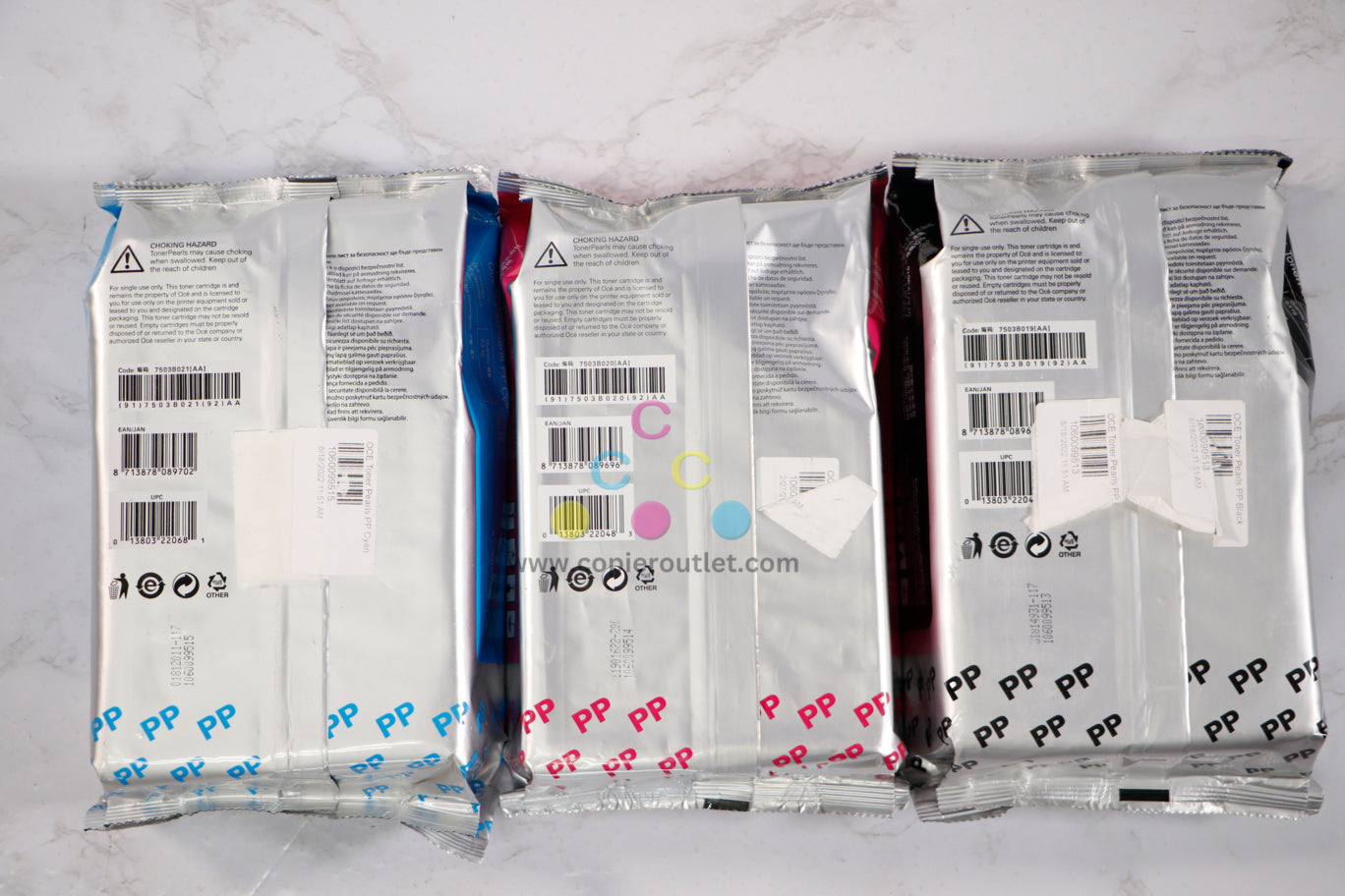 New OEM Oce/Canon ColorWave 600PP,650PP,700PP CMK Toner Pearls 1060099513,14,15