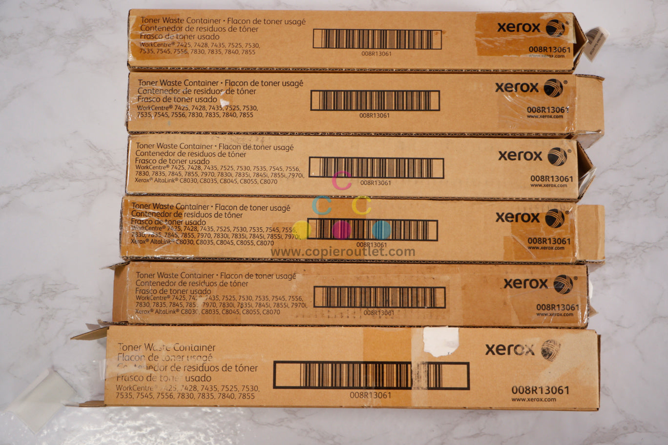 6 Open OEM Xerox AltaLink C8030,C8035,C8045 Toner Waste Containers 008R13061