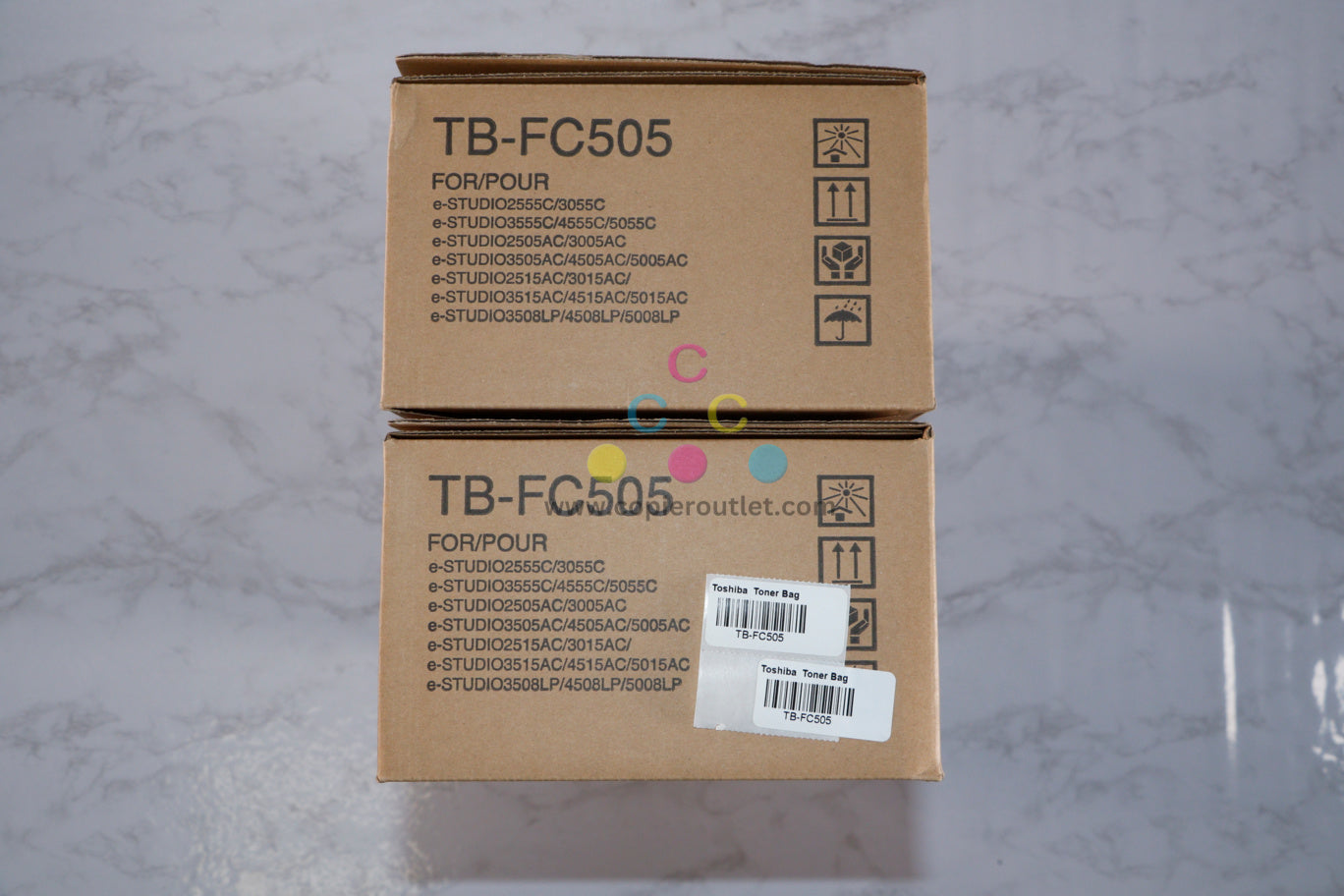 2 OEM Toshiba eSTUDIO2505AC,2515AC,2555C,3005AC Waste Toner Container TB-FC505