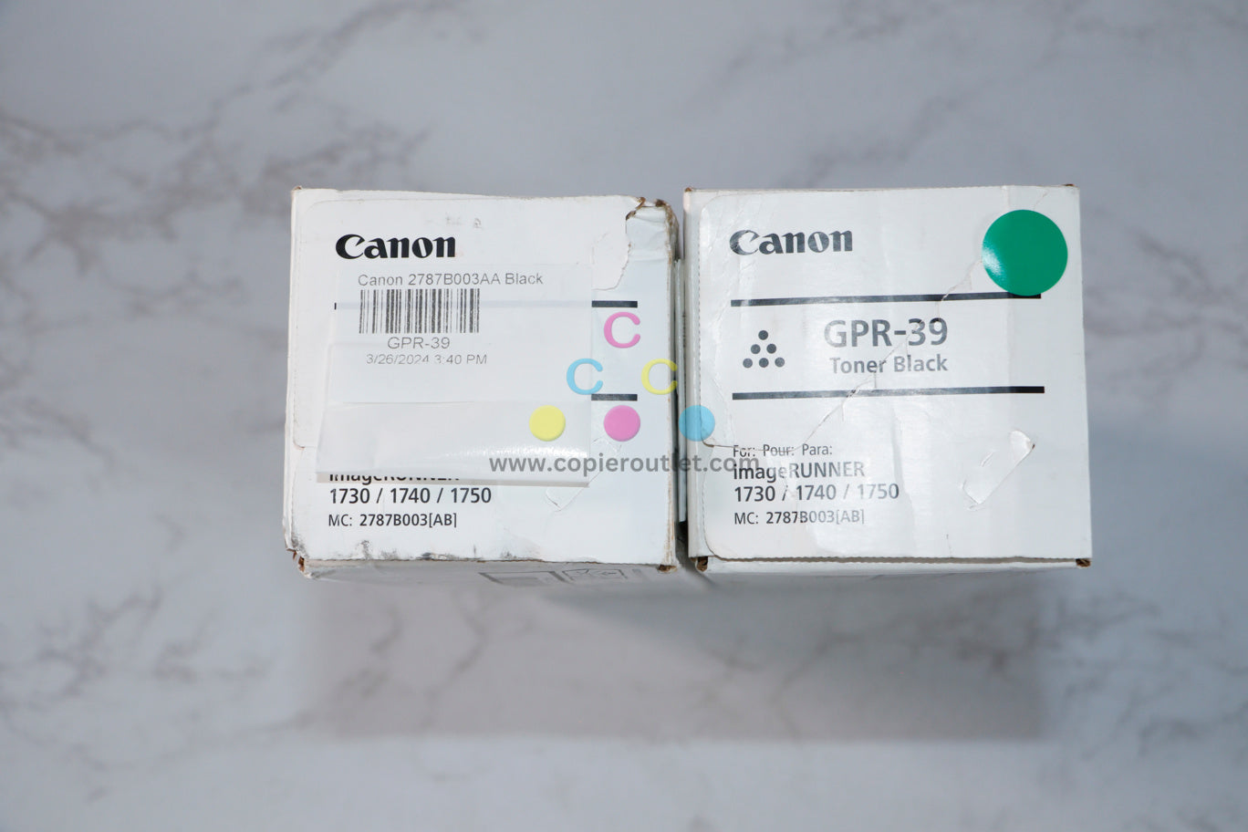 2 New OEM Canon imageRUNNER 1730,1740iF,1750 Black Toners GPR-39K  2787B003