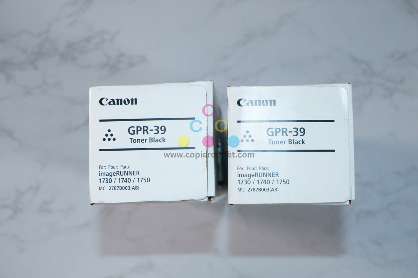 2 New OEM Canon imageRUNNER 1730,1740iF,1750 Black Toners GPR-39K  2787B003