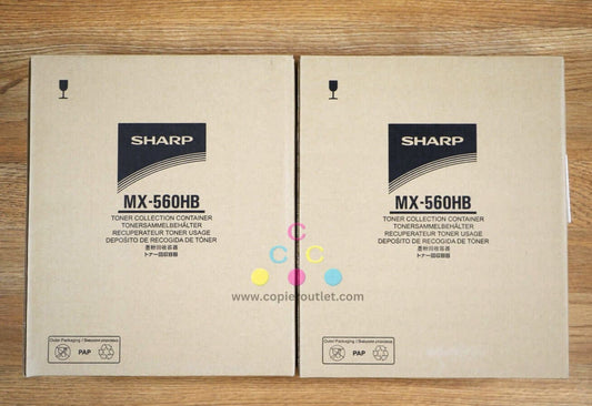 Lot of 2 Sharp MX-560HB Waste Toner Container MX-M364N/MX-M565N Same Day Shipping