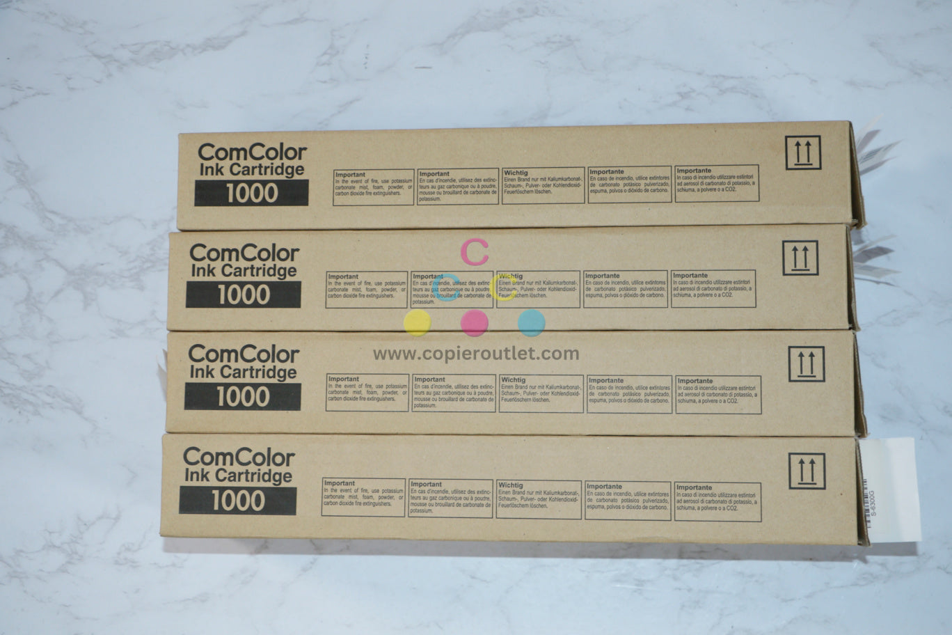 4 Genuine Riso ComColor 1000, 3010,3050 MMKK Ink Cartridges Set S-6300G/S-6302G