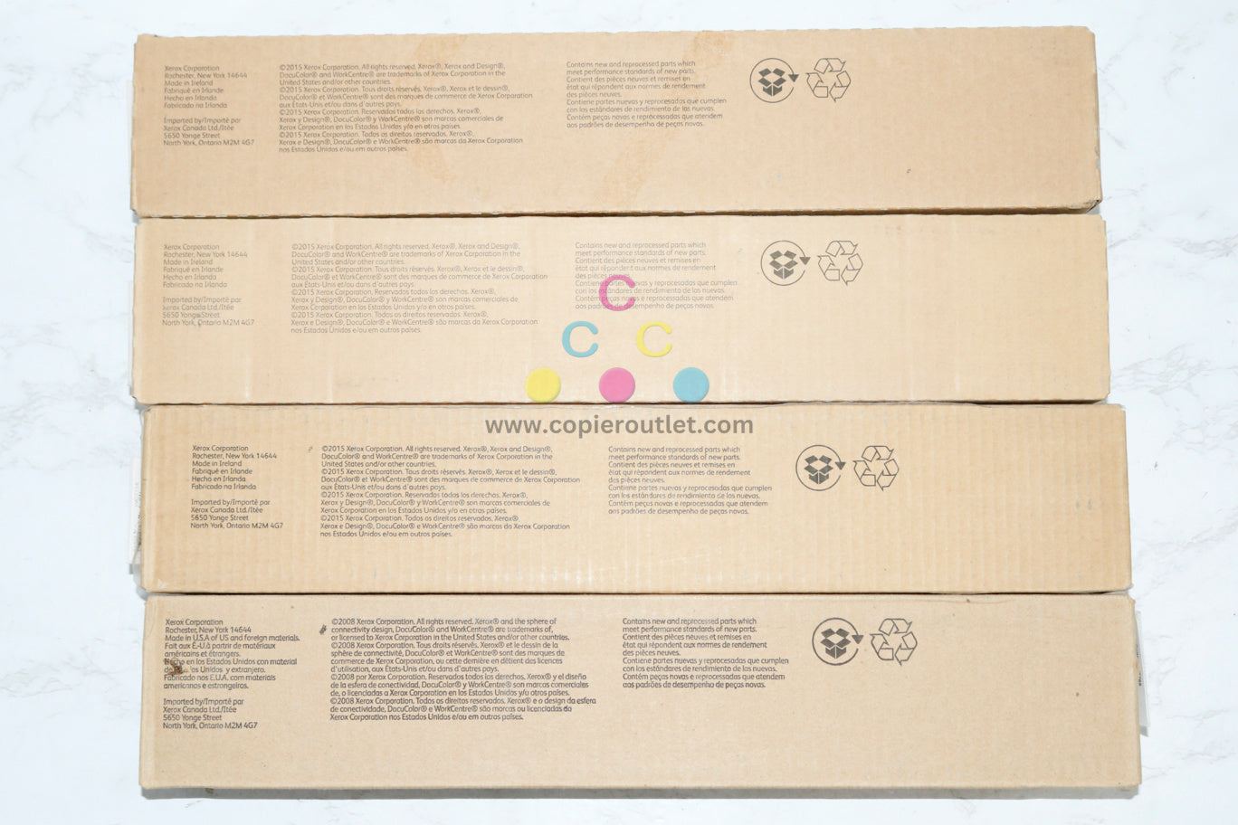 4 OEM Xerox DC 240,250,260,252,WC 7655,7755,7765 CMYK Toners 006R01219,20,21,22