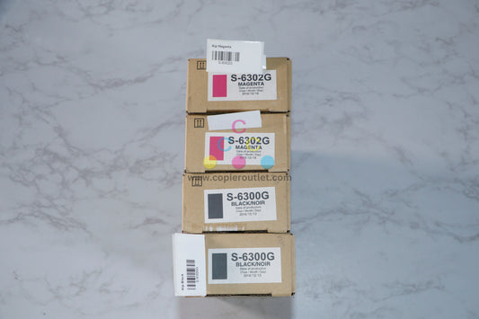 4 Genuine Riso ComColor 1000, 3010,3050 MMKK Ink Cartridges Set S-6300G/S-6302G