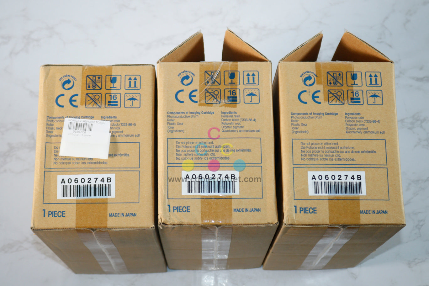 3 Open Genuine Konica Minolta PageWorks 12 Toner Cartridges 0936-606 (0936606)