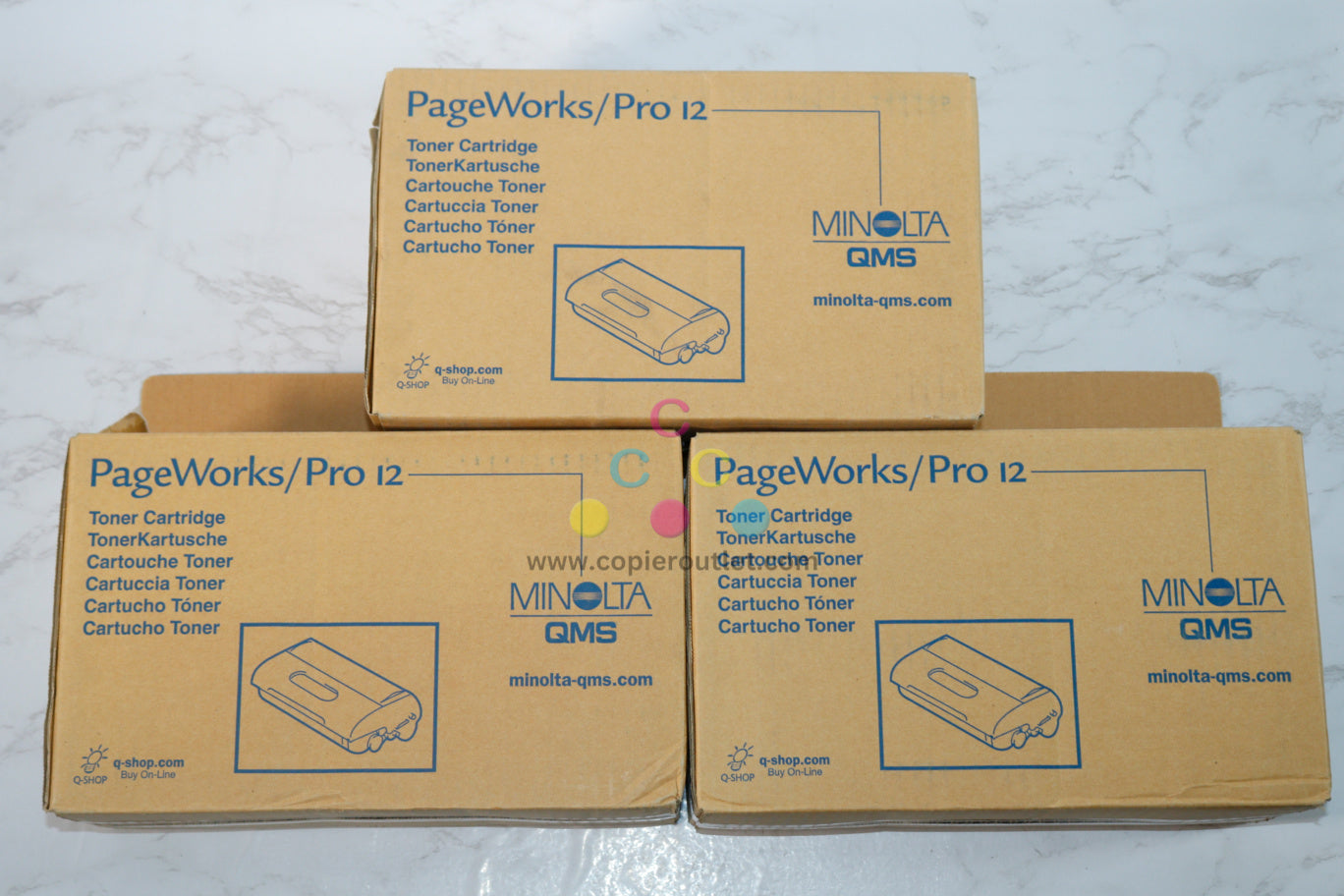 3 Open Genuine Konica Minolta PageWorks 12 Toner Cartridges 0936-606 (0936606)