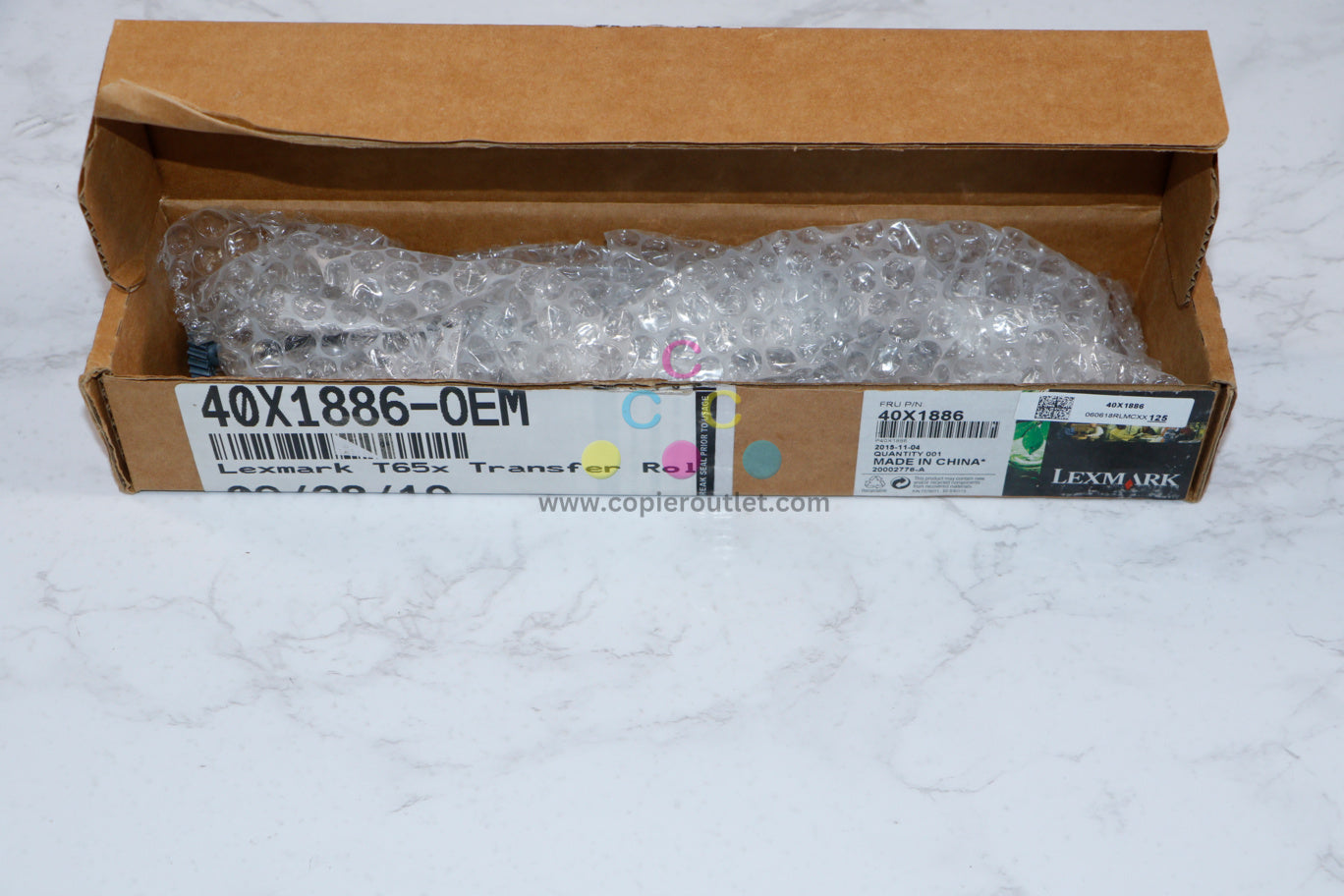 Open Box OEM Lexmark T650DN,T650N,T652N,T654DN Transfer Roller 40X1886