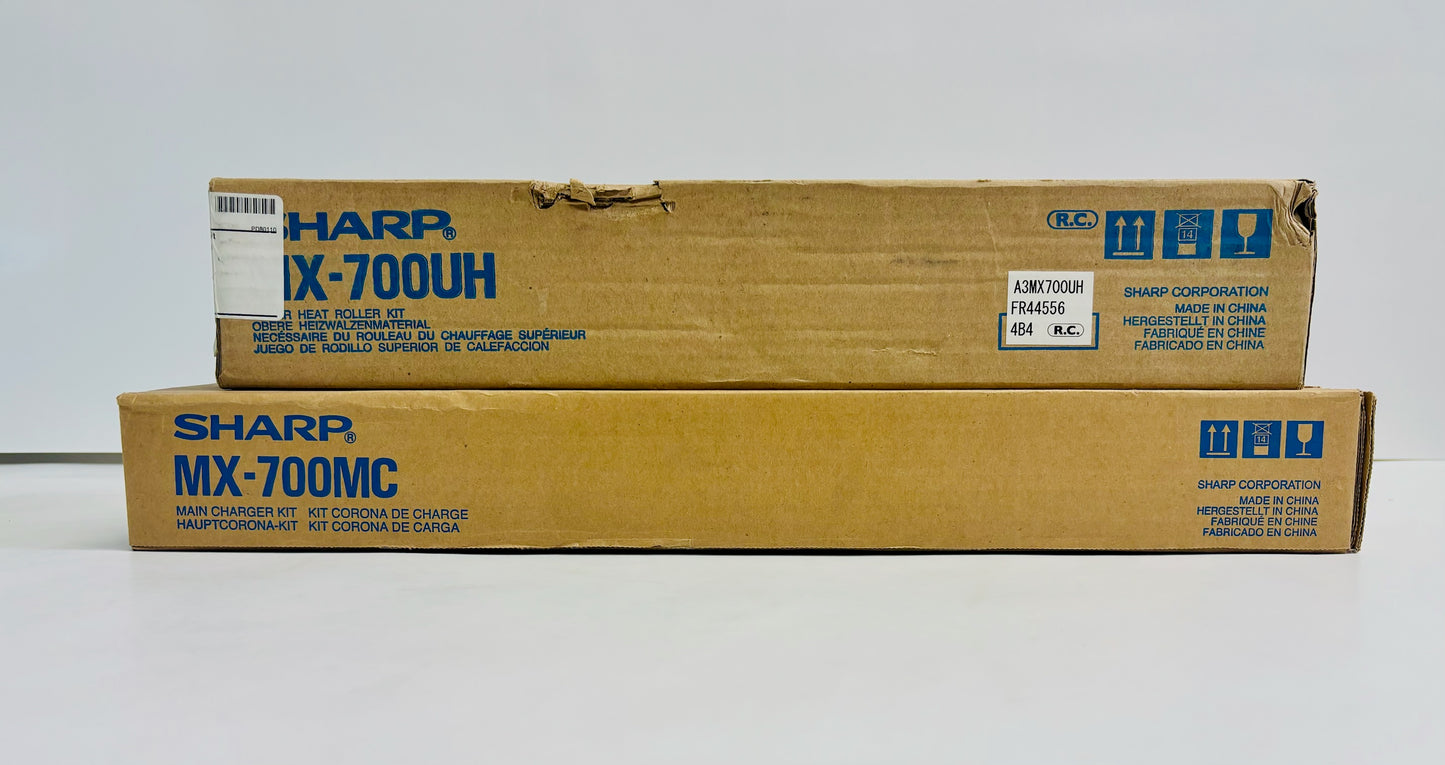 Genuine Sharp MX7000N Main Charger & Heat Roller Kit MX-700MC,MX-700UH (1 Each)