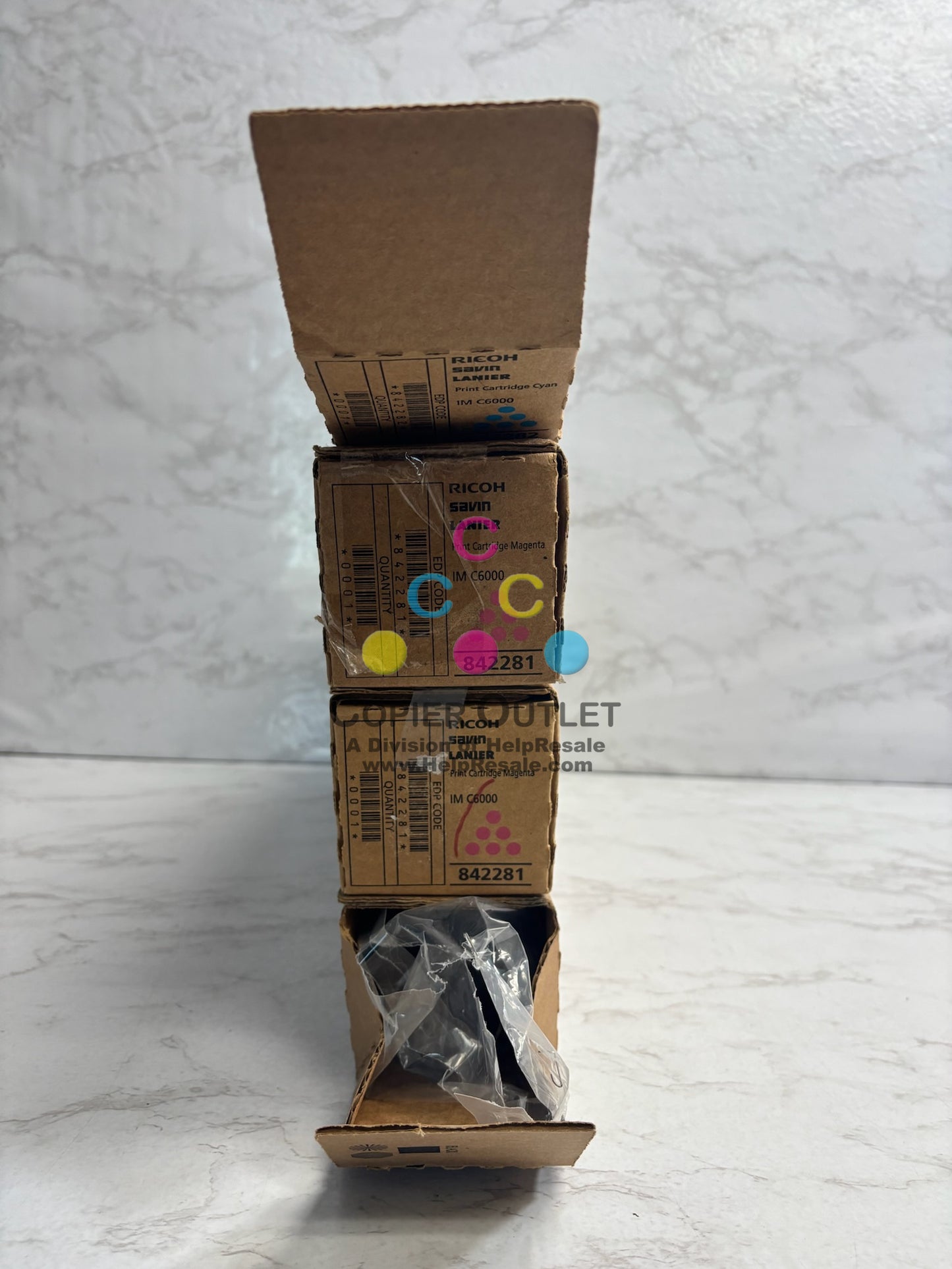 4 Open OEM Ricoh IMC4500,C6000 CMMK Toners 842282, 842281, 842279