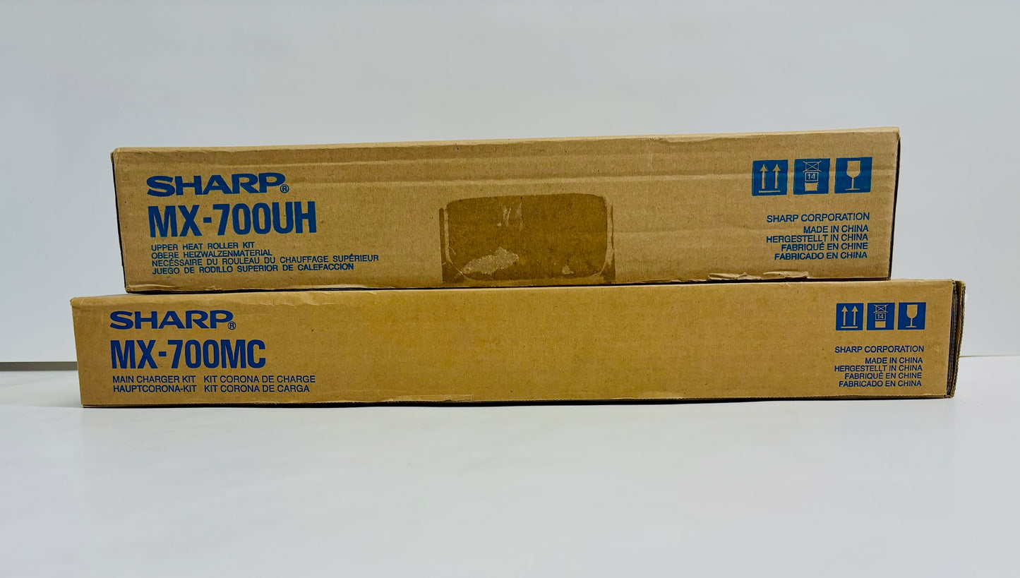Genuine Sharp MX7000N Main Charger & Heat Roller Kit MX-700MC,MX-700UH (1 Each)