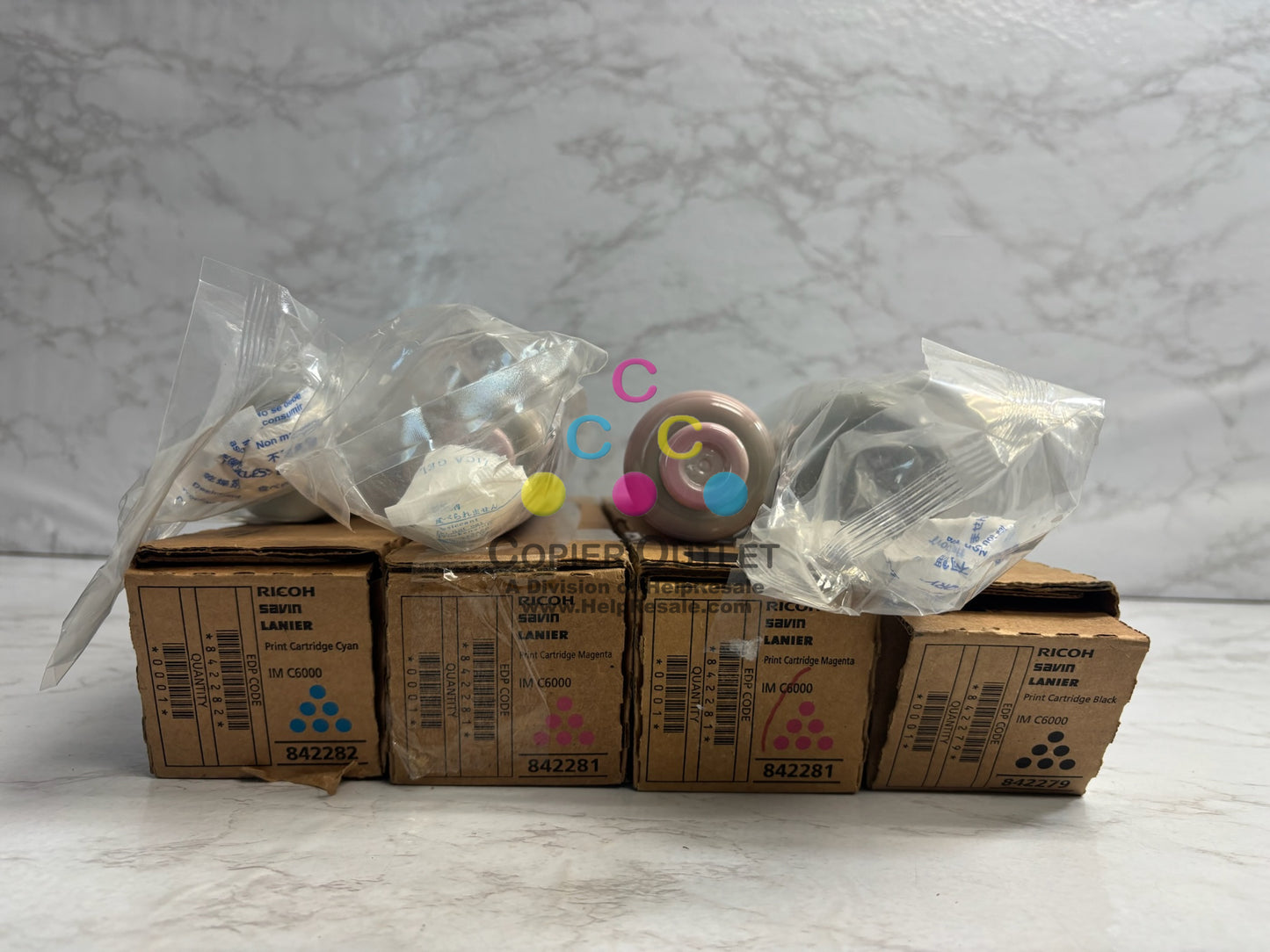 4 Open OEM Ricoh IMC4500,C6000 CMMK Toners 842282, 842281, 842279