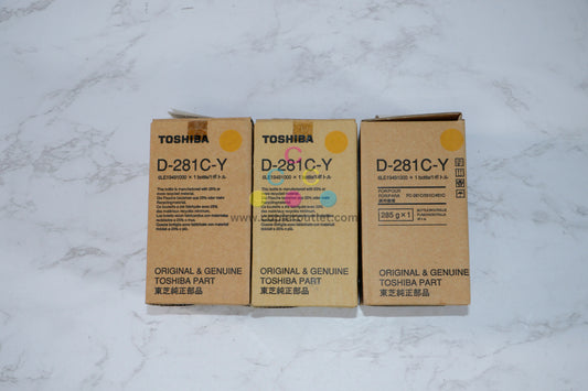 3 Genuine Toshiba e-STUDIO 281c/351c/451c Yellow Developers D-281C-Y / 6LE19491000