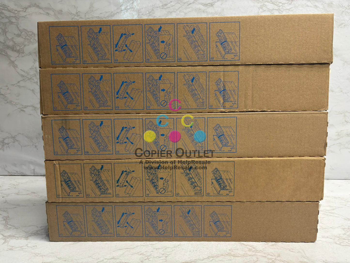 5 New Genuine Konica BizHub C450i C550i C650i CMYKK TN626 Toners (TN626LM)