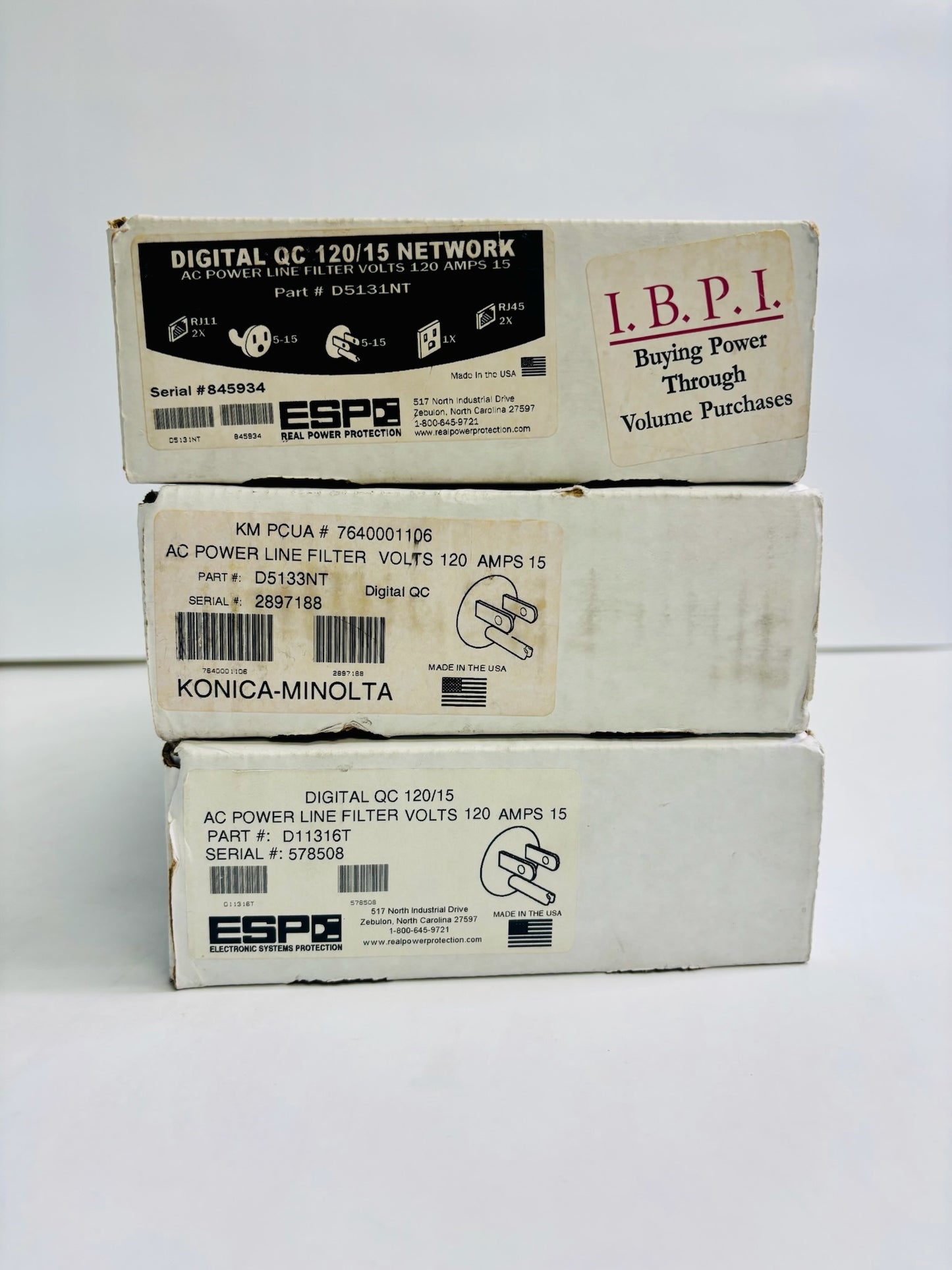 3PK ESP Volts 120 AMPS 15 Digital QC Surge Protector D5133NT, D11316T, D5131NT