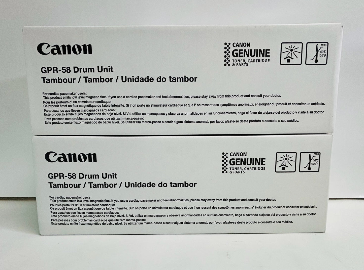 2 Genuine Canon C256iFII,C359iF Cyan & Yellow GPR-58 Drum Unit 2187C00, 2189C003