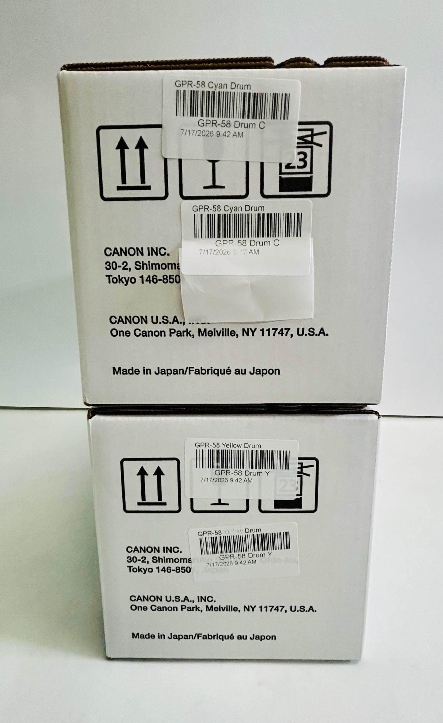 2 Genuine Canon C256iFII,C359iF Cyan & Yellow GPR-58 Drum Unit 2187C00, 2189C003