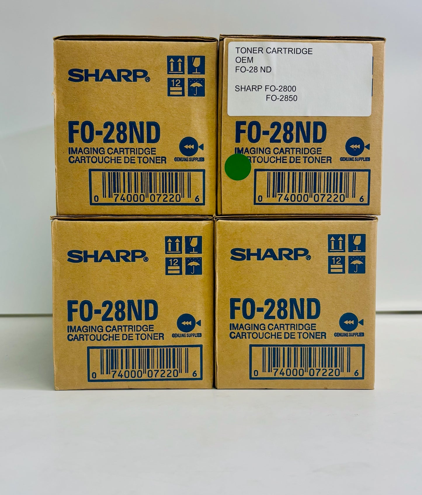 4 Genuine Sharp FO-2800,FO-2850 Black Imaging Toner Cartridge FO-28ND, F028ND