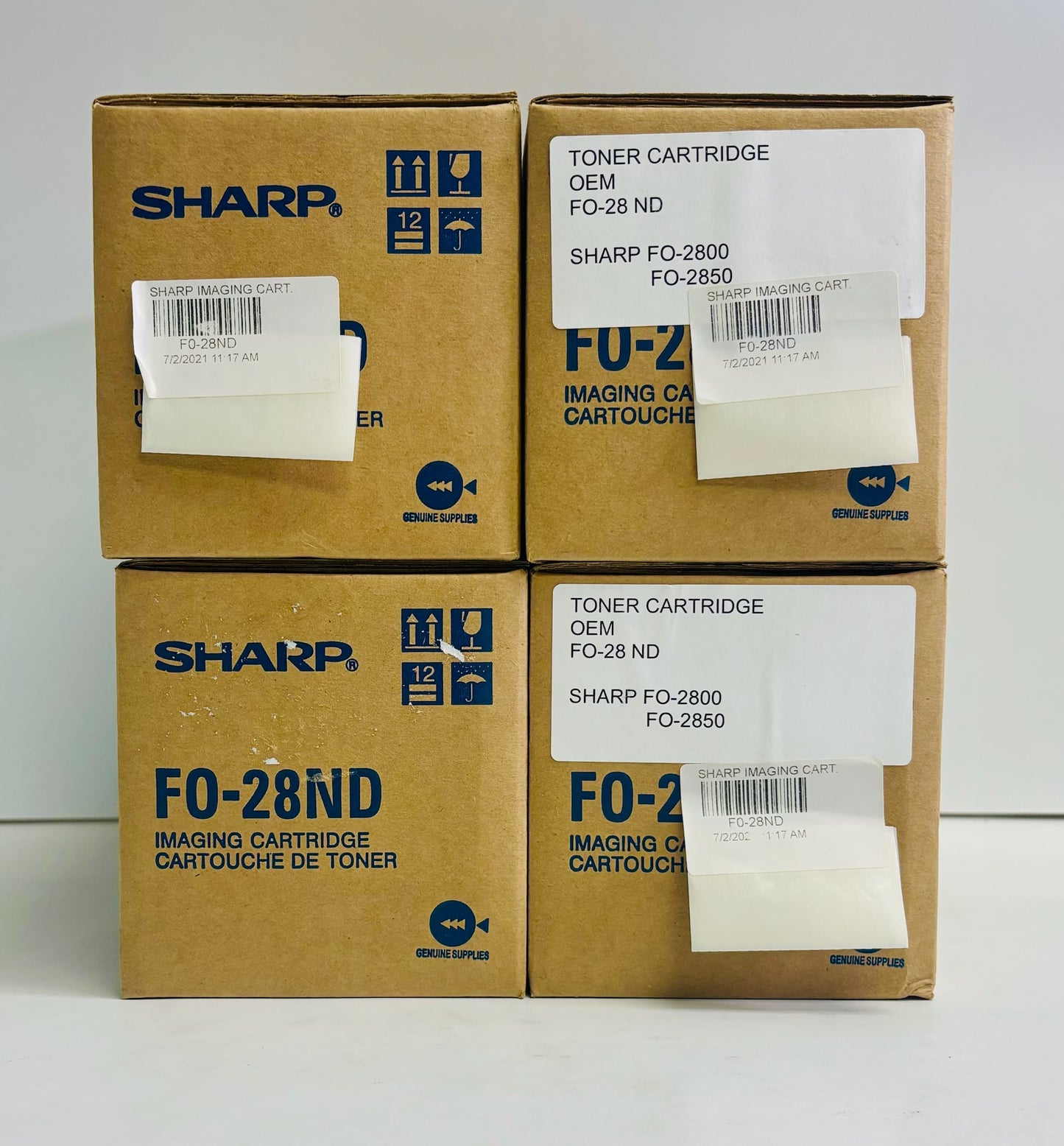 4 Genuine Sharp FO-2800,FO-2850 Black Imaging Toner Cartridge FO-28ND, F028ND