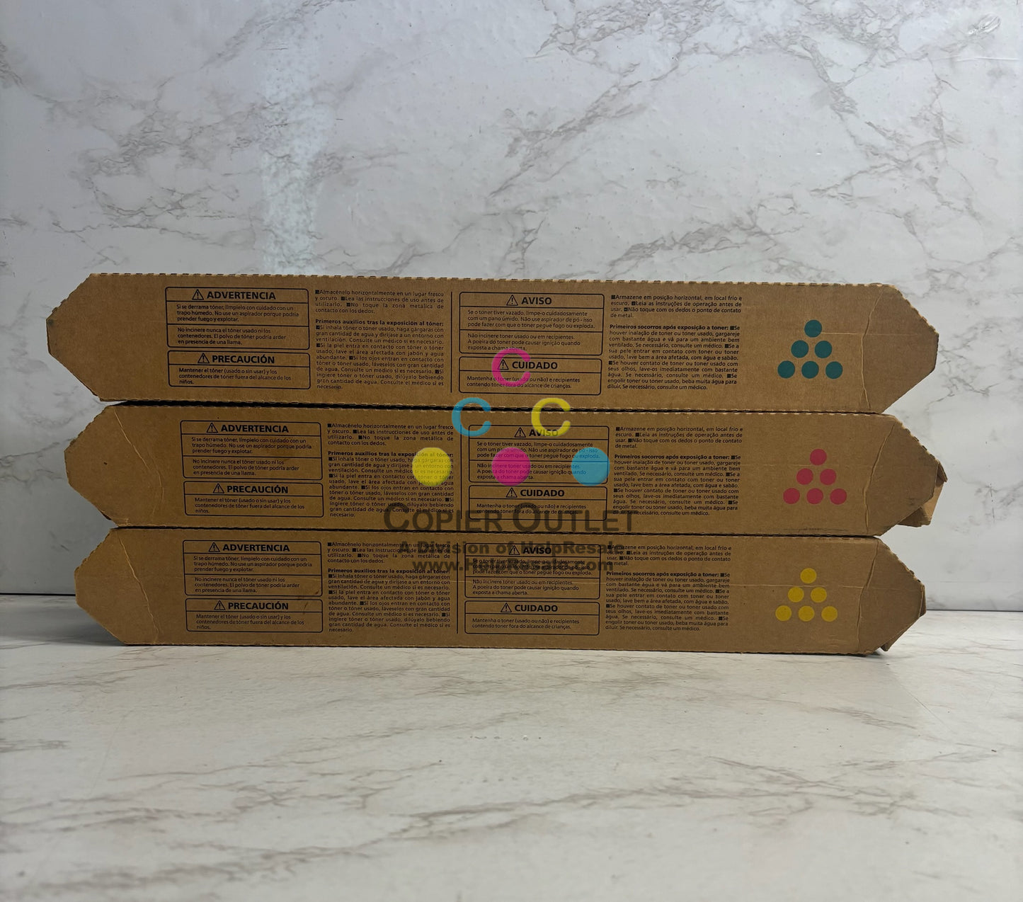 3 Genuine Ricoh MP C306,C307,C406 CMY Toners 842092,842093,842094 (No Black)