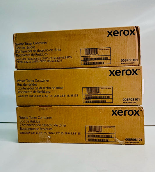 3 Genuine Xerox AltaLink B8135, B8145, B8155 Waste Toner Container 008R08101