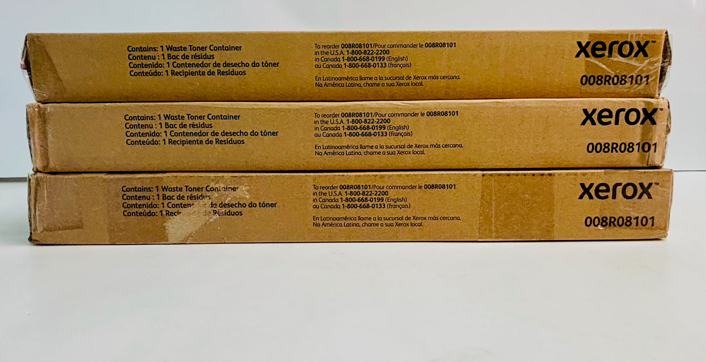 3 Genuine Xerox AltaLink B8135, B8145, B8155 Waste Toner Container 008R08101