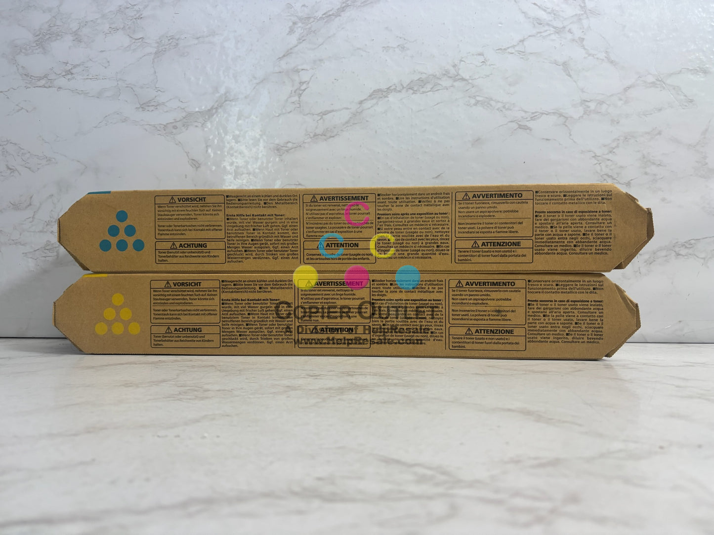 2 Genuine Ricoh IM C400 Toner Cyan & Yellow 842371,842373 Same Day Ship