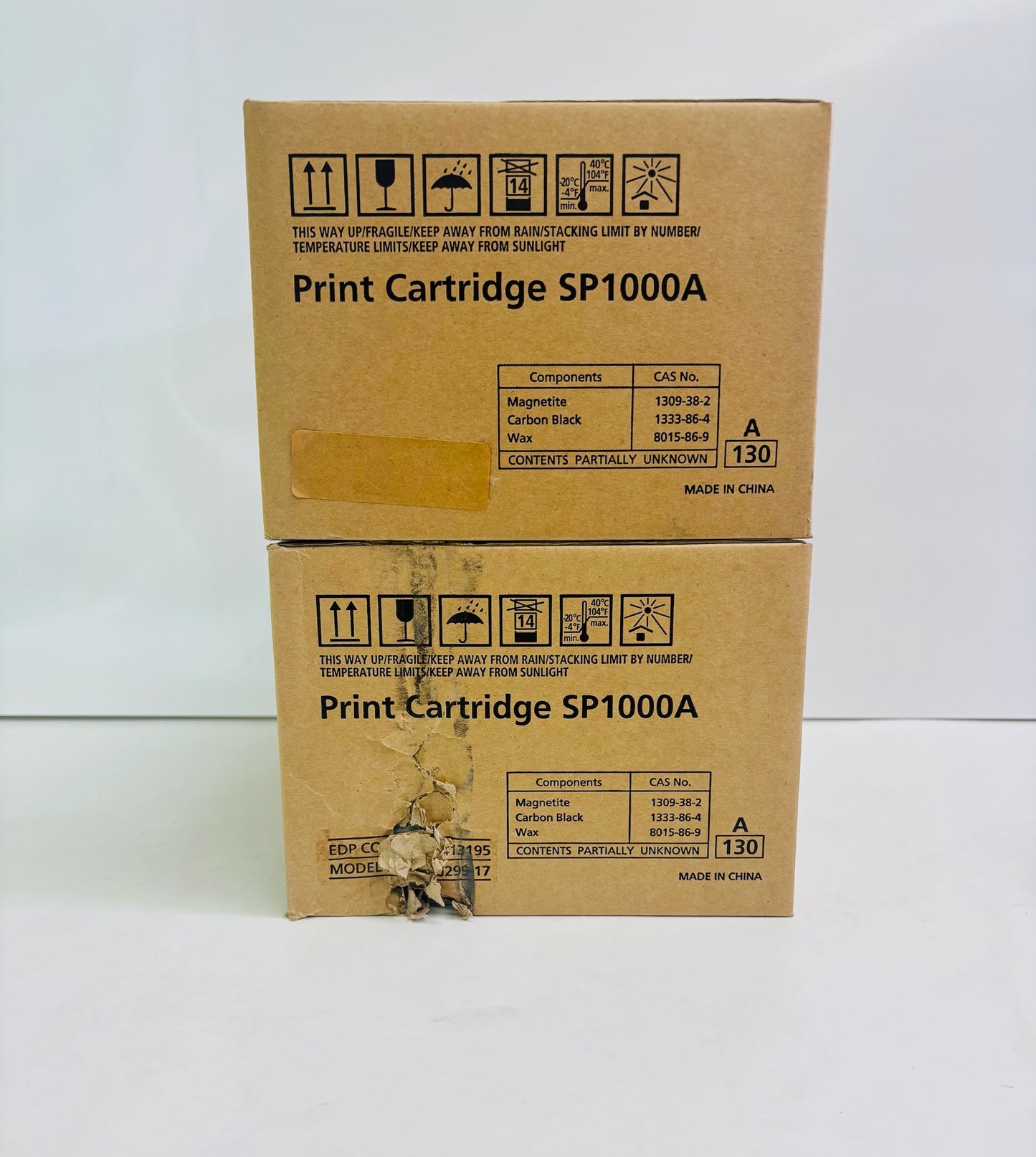 2 Genuine Ricoh SP1000A, SF3815 Black Toner Cartridges 413460, SP1000A (Bad Box)