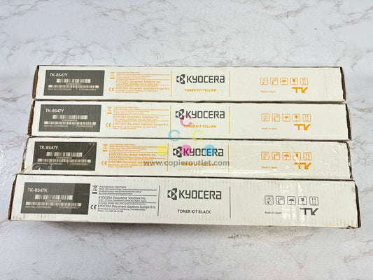 4 OEM Kyocera/Copystar 4054ci,5054ci Yel & Black Toners TK-8547Y, TK-8547K