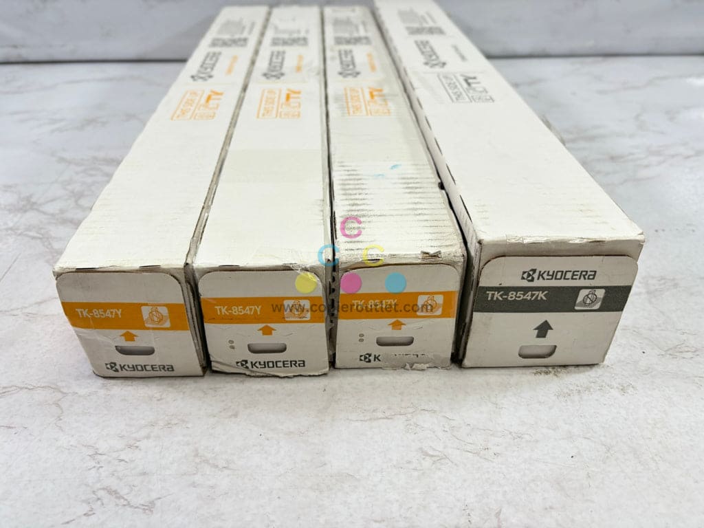 4 OEM Kyocera/Copystar 4054ci,5054ci Yel & Black Toners TK-8547Y, TK-8547K