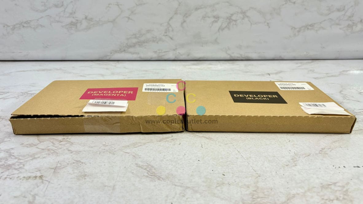 2 OEM Xerox Color 550,560,570,C60,C70 Mag & Black Developers 005R00730,005R00732