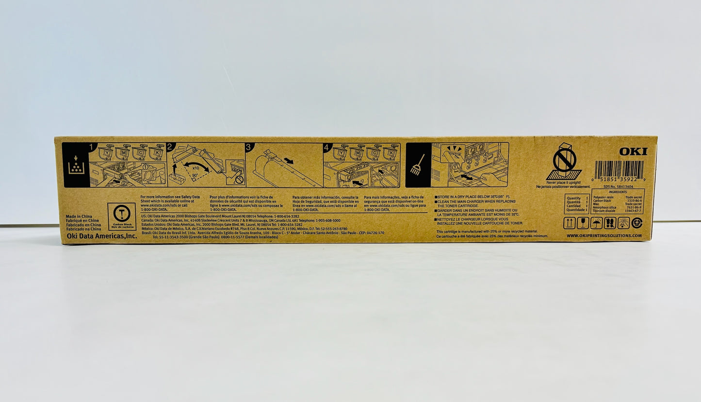 New Genuine Okidata ES9465,ES9475 Black Toner Cartridge 45643508 Same Day Ship