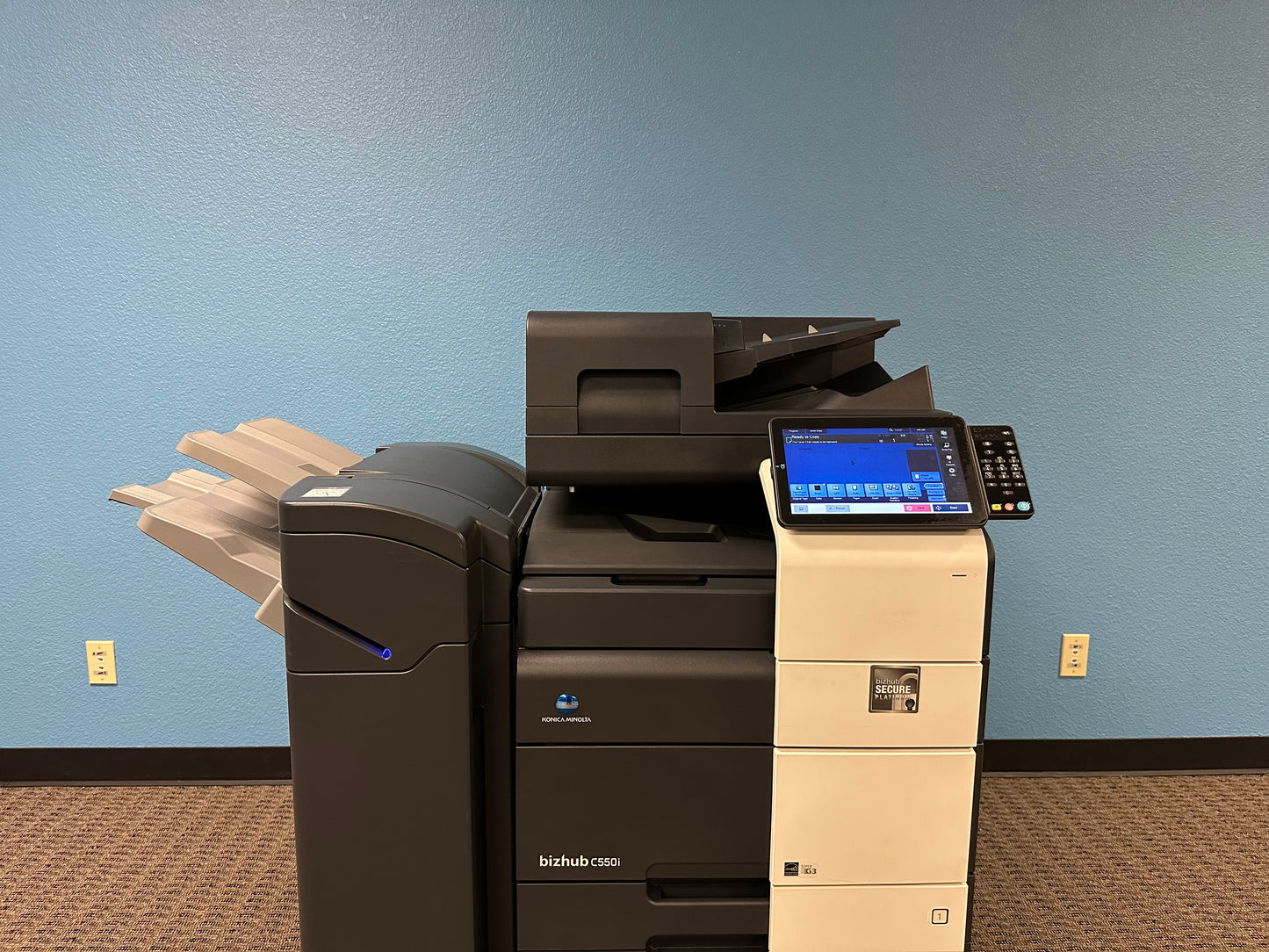 Konica Minolta Bizhub C550i Color Copier Printer Scanner Finisher Fax 310k Deal